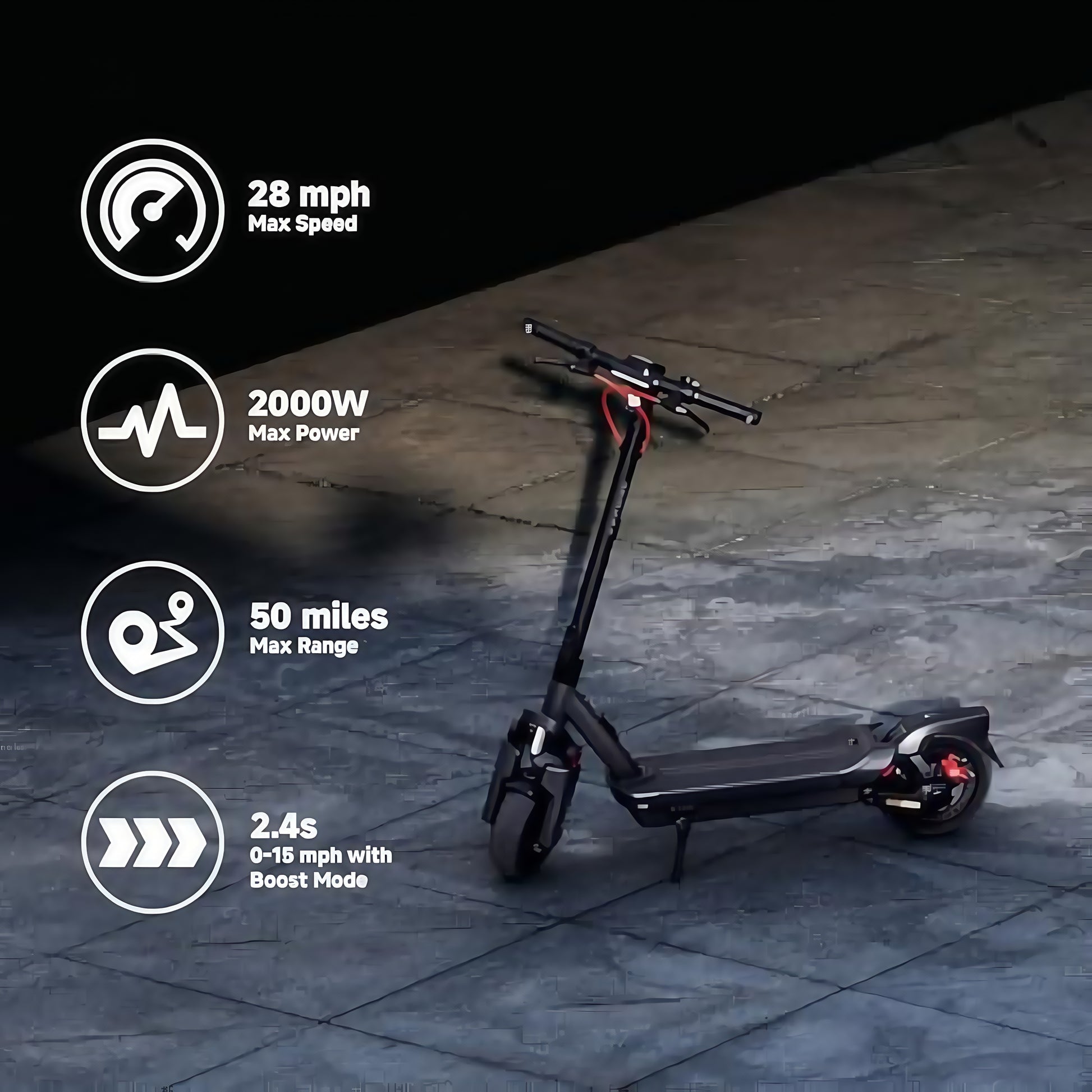 Ninebot E2 Pro E-Scooter - Long-Range Commuter with 10" Tires, Fast Folding & Powerful Headlight for Adults